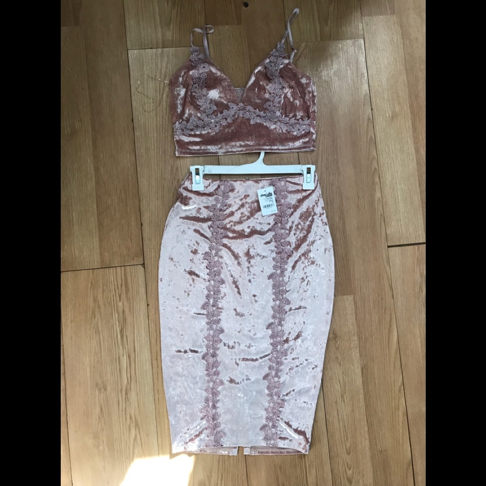 Suede Top & Skirt